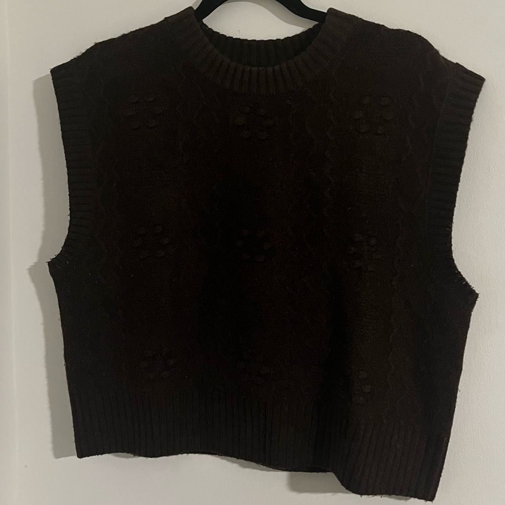 Frank & Oak Boxy Brown Vest